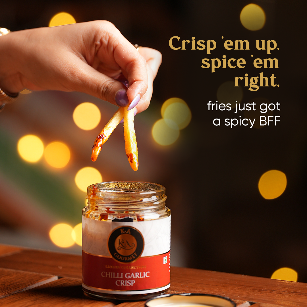 KA Gourmet Chilli Garlic Crisp - 190gm