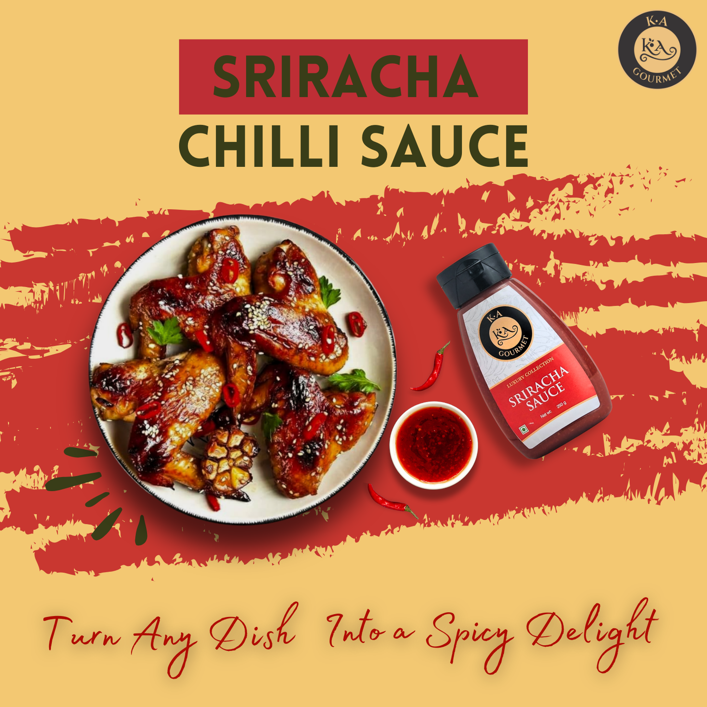 KA Gourmet Sriracha Chilli Sauce - 250g