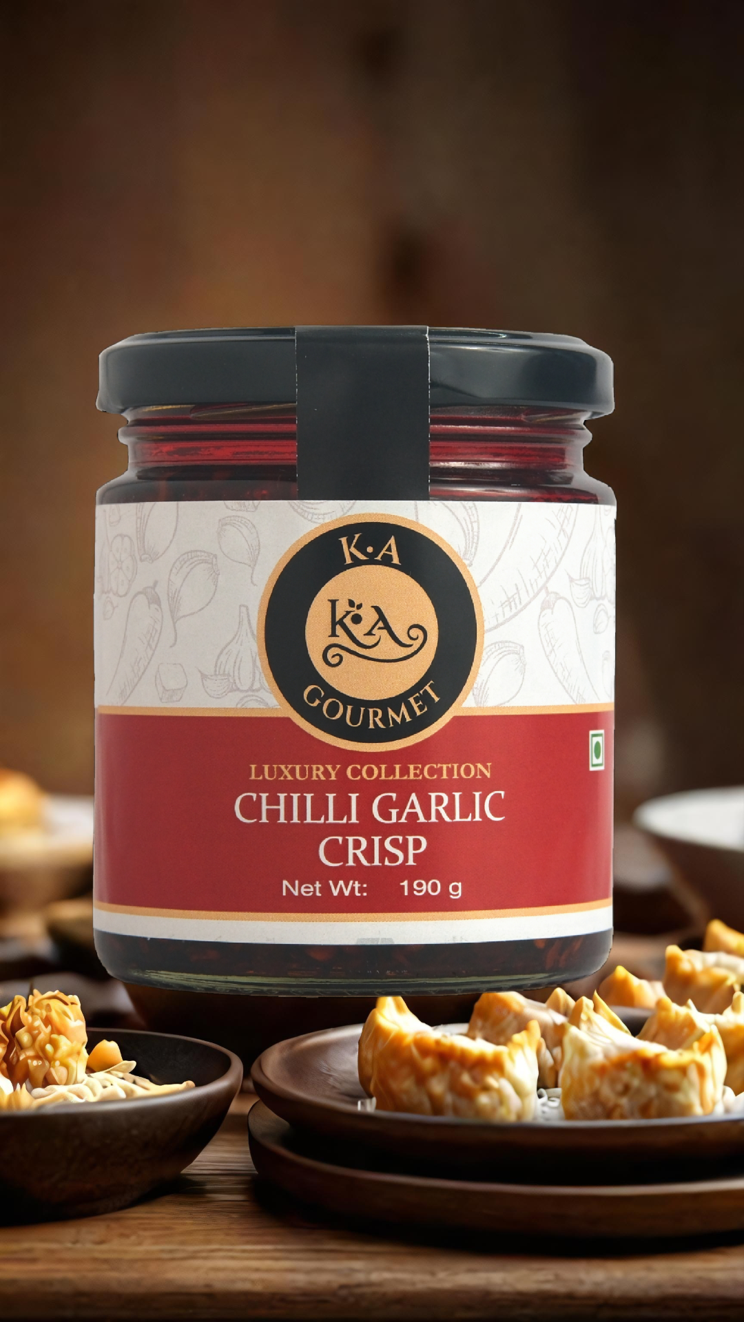 KA Gourmet Chilli Garlic Crisp - 190gm